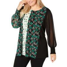 Alfani Women's Plus Size Mixed-Print Tunic