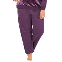 Alfani Women's Plus Size Velvet-Stripe Jogger Pajama Pants