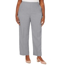 Alfred Dunner Plus Size Versailles Pull-On Pants (Silver, 20W/Short)