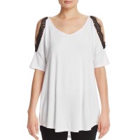 Alison Andrews Cold Shoulder Top (White, XL)