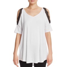 Alison Andrews Cold Shoulder Top (White, XL)