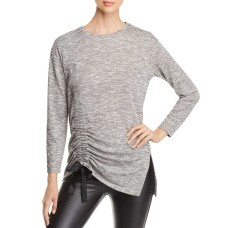 Alison Andrews Ruched Drawstring Top (Gray, XL)