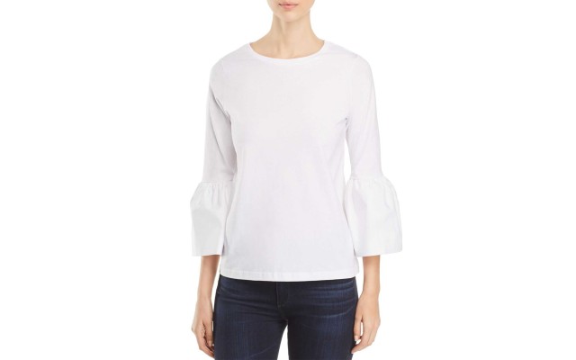  Women's 3/4 Bell Sleeve Blouse Pullover Shirt Tops