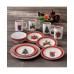  Noelle 16 Piece Dinnerware Set, Red/Green