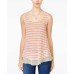 American Rag Chiffon-Hem Striped Tank Top, SIZE SMALL