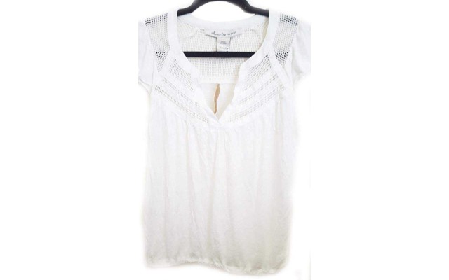  Egret White Sleeveless Top Juniors 6BK68E (White, Small)