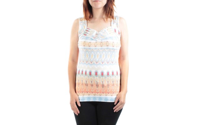  Juniors Printed Cutout Bungee Orange Multi, Size Small