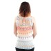  Juniors Printed Cutout Bungee Orange Multi, Size Small