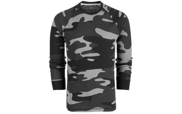  Men’s Camo Thermal Crew Tops Shirts