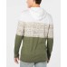  Men’s Colorblocked Hoodie (Beige/Haki, XL)