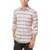  Men’s Geometric Striped Shirt (Oat Heather, 2XL)