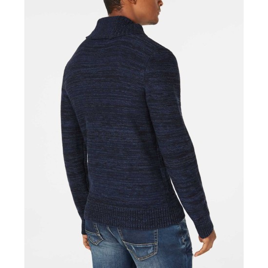  Men’s Jacquard Shawl-Collar Sweater