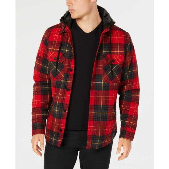  Men’s Plaid Hooded Shirt Jackets