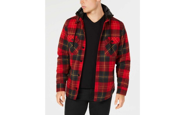  Men’s Plaid Hooded Shirt Jackets