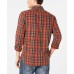  Men’s Plaid Shirt (Orange, XXL)