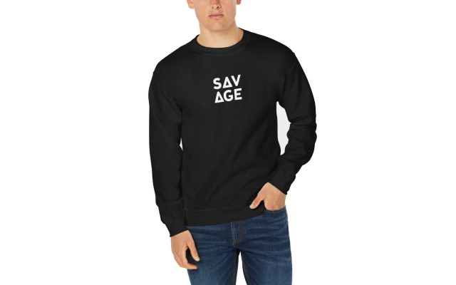  Men’s Savage Graphic Sweatshirt (Black, XL)