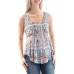  Printed Pintucked Sleeveless T Garden Print, Size Small