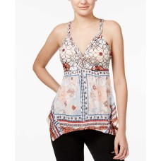 American Rag Women's Printed Asymmetrical-Hem T-Shirt Tank Top