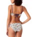  Happy Strappy Printed Bikini Bottoms Women’s Swimsuit (White/Multi, M)