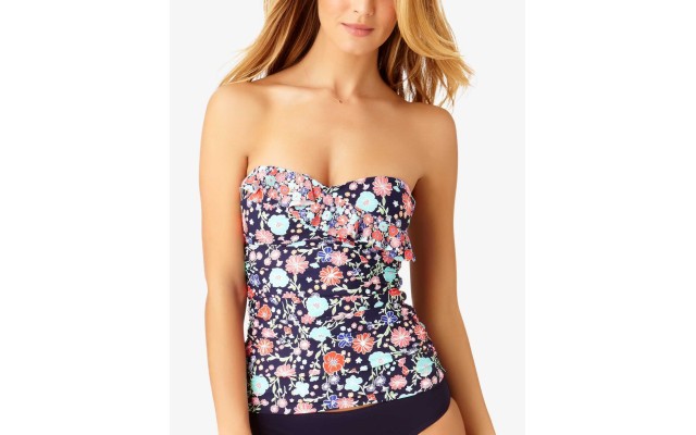  Women’s Lazey Dazey Ruffled Bandeau Top Swimsuits