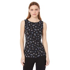 Anne Klein Women’s Side Twist Top (Anne Black/Vivaldi Combo, M)
