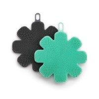 Art & Cook Silicone Sponges Set of 2, Green/Black