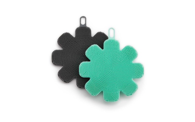 Art & Cook Silicone Sponges Set of 2, Green/Black