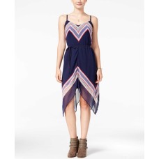 As U Wish Juniors’ Printed Asymmetrical Dress Size SMALL