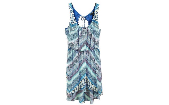  Women's Aztec Chiffon Hi-lo Summer Dress