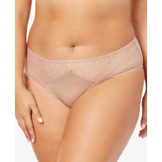 Ashley Graham Lingerie Womens Plus Size Lingerie Front-Keyhole Lace Pantys
