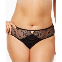 Ashley Graham Lingerie Womens Plus Size Lingerie Front-Keyhole Lace Pantys 760461