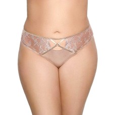 Ashley Graham Women's Plus Size Crisscross-Keyhole Lace Thong Panty