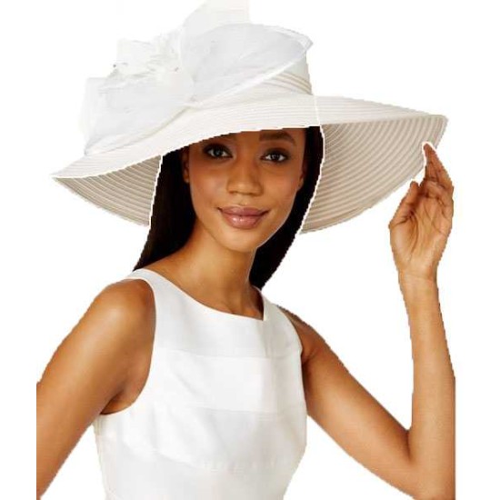  Aster Extra Wide Brim Hat (White)