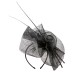  Begonia Fascinator Hat Black One Size