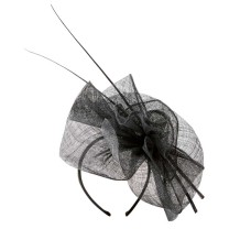 August Hat Begonia Fascinator Hat Black One Size