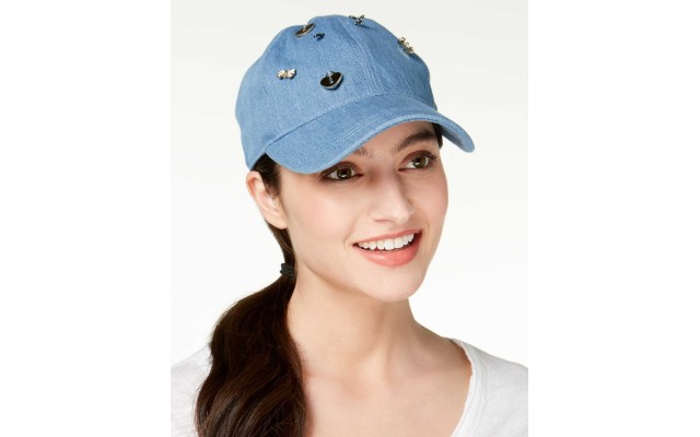  Charms Denim Baseball Cap (Light Denim, One Size)