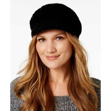 August Hat Chenille Modcap Hat (Black)