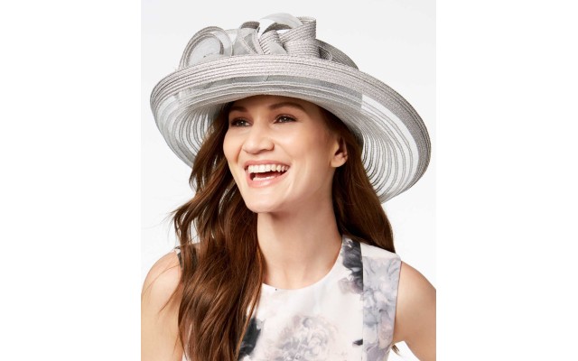  Citrine Romantic Dressy Hat – Grey
