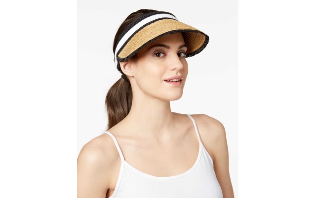  Colorblocked Women’s Straw Visor