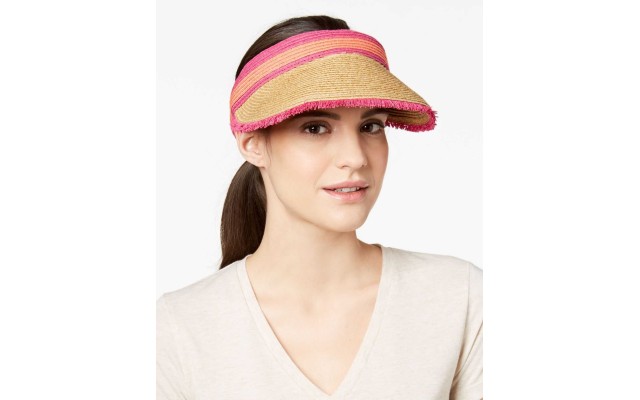  Colorblocked Women’s Straw Visor
