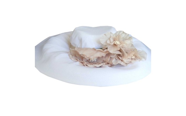  Amber Extra Wide brim (White, One Size)