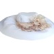  Amber Extra Wide brim (White, One Size)