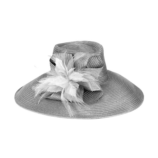  Company Aquamarine Large Romantic Profile Hat (Gray, One Size)