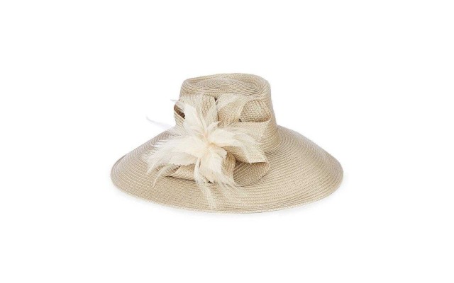  Company Aquamarine Large Romantic Profile Hat (Nude)
