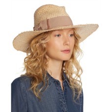 August Hat Company Bow Detail Fedora (One Size, Medium Beige)