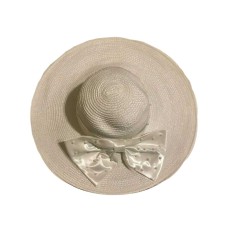 August Hat Company Women’s Pearl Big Bow Hat (Beige)