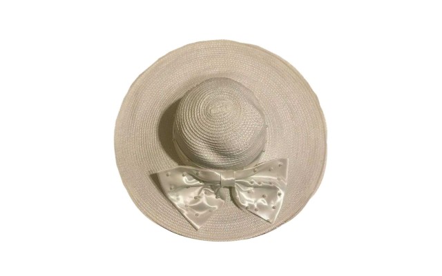  Company Women’s Pearl Big Bow Hat (Beige)