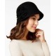  Company Women’s Wool Blend Bucket Hat Flower Detail Black One Size