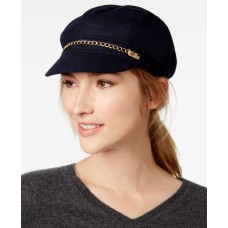 August Hat Company Wool Chain Newsboy Cap – Black, One Size