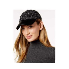 August Hat Mixed Media Baseball Cap (Black)